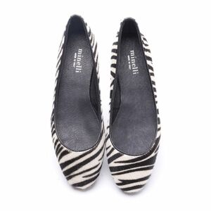 Zebra print calf hair flats sz 39